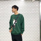 SUPERBAD | CREW NECK SWEAT SHIRT TYPE 4 #GREEN [SB-WM-SS04]