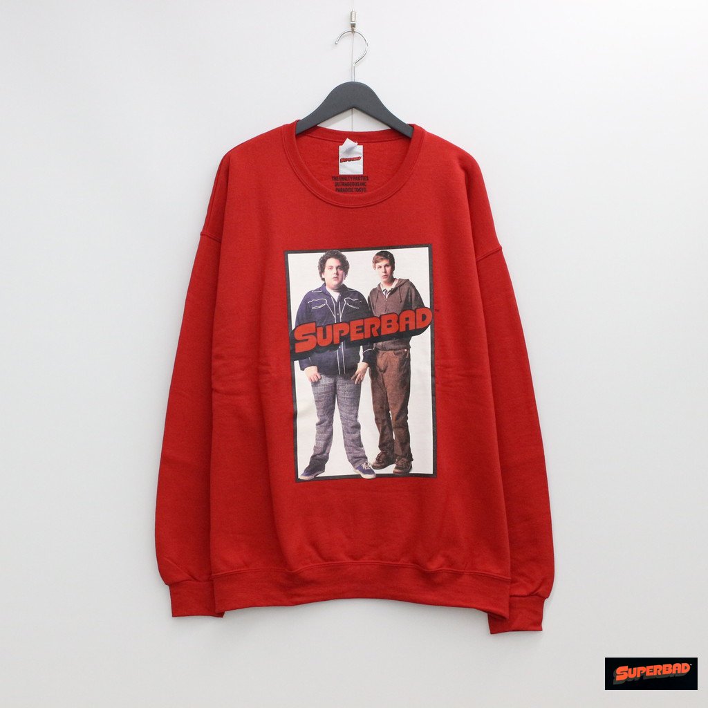 SUPERBAD | CREW NECK SWEAT SHIRT TYPE 1 #RED [SB-WM-SS01]