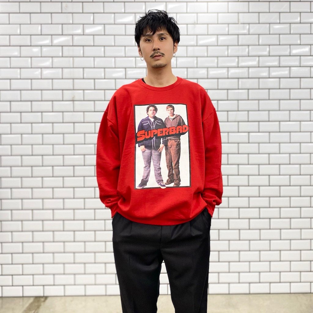 SUPERBAD | CREW NECK SWEAT SHIRT TYPE 1 #RED [SB-WM-SS01]