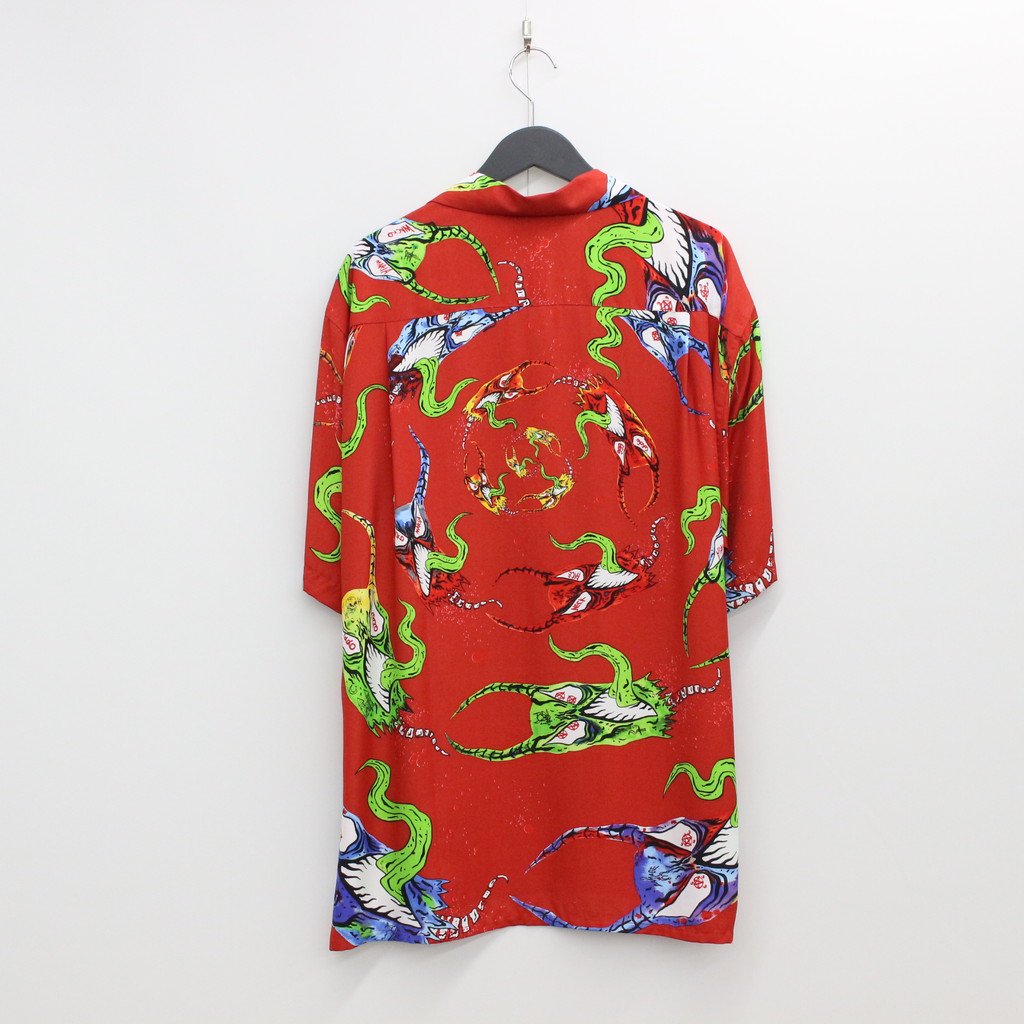 WACKO MARIA | ワコマリア NECK FACE | HAWAIIAN SHIRT TYPE 3 #RED  [NECKFACE-WM-HI12-B]