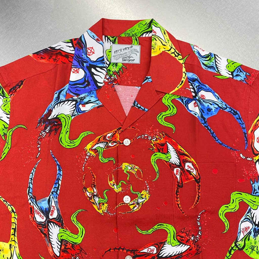 WACKO MARIA | WACKO MARIA NECK FACE | HAWAIIAN SHIRT TYPE 3 #RED