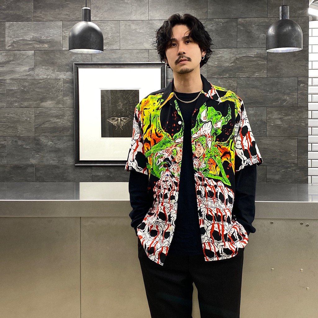 WACKO MARIA | ワコマリア NECK FACE | HAWAIIAN SHIRT TYPE 1 #BLACK [NECKFACE-WM-HI10-C]  – cocorozashi