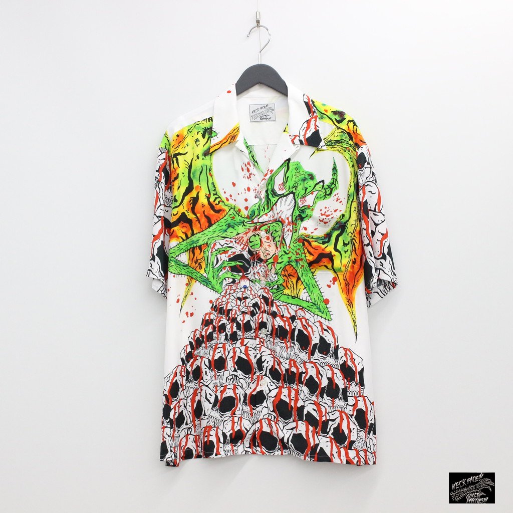 is_NECK FACE | HAWAIIAN SHIRT TYPE 1 #WHITE [NECKFACE-WM-HI10-A]