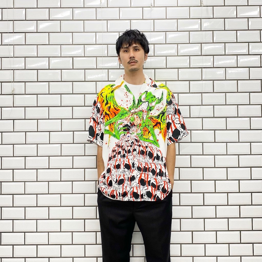 is_NECK FACE | HAWAIIAN SHIRT TYPE 1 #WHITE [NECKFACE-WM-HI10-A]