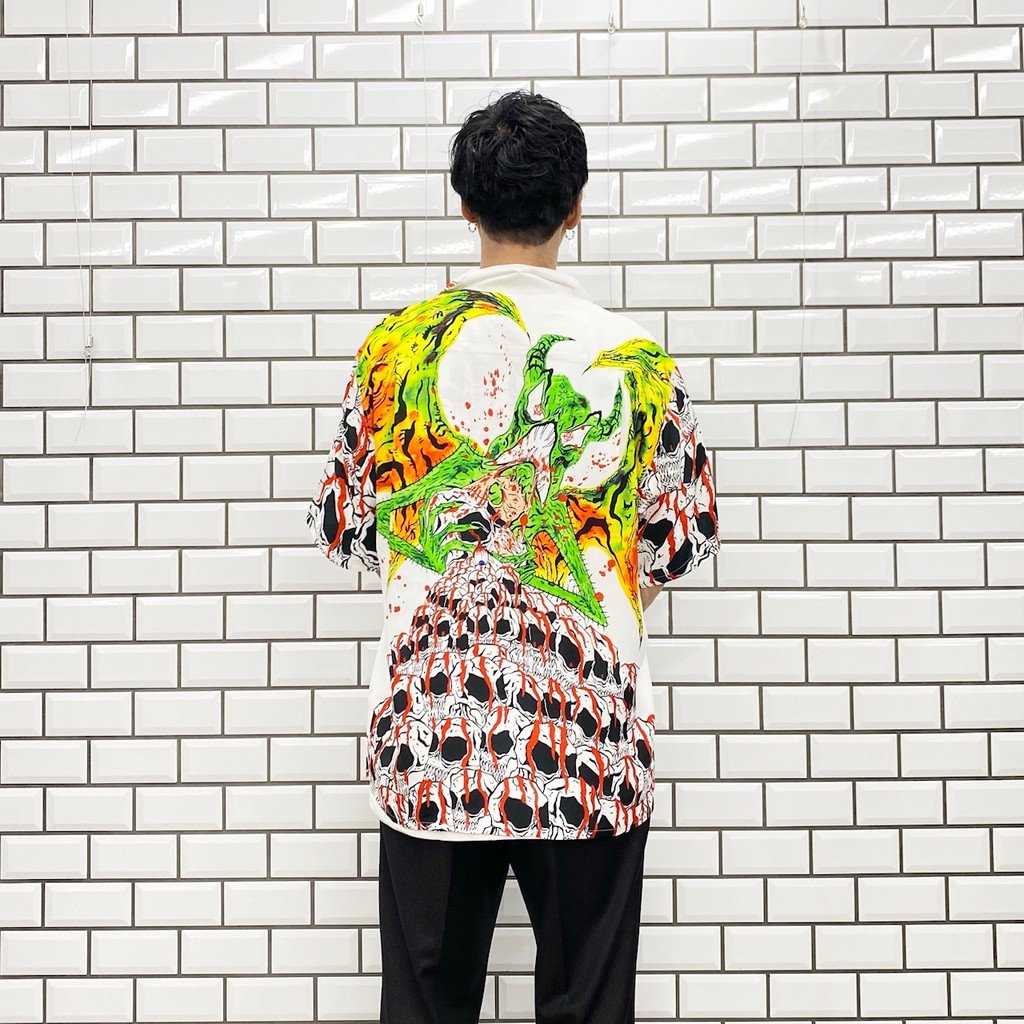 is_NECK FACE | HAWAIIAN SHIRT TYPE 1 #WHITE [NECKFACE-WM-HI10-A]