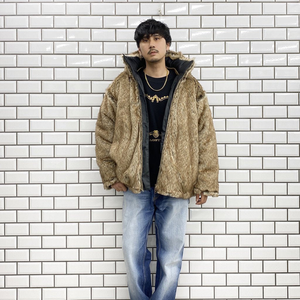 2WAY PUFF JKT (FUR) #BROWN [21AW-FS-04]