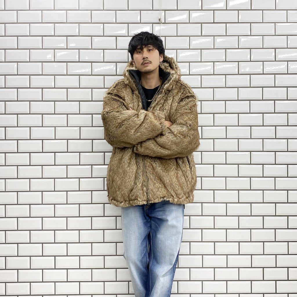 2WAY PUFF JKT (FUR) #BROWN [21AW-FS-04]