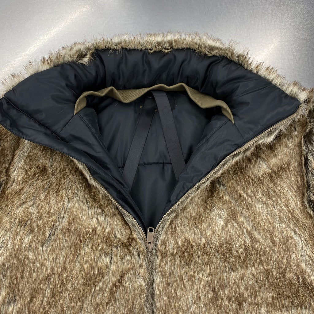 2WAY PUFF JKT (FUR) #BROWN [21AW-FS-04]