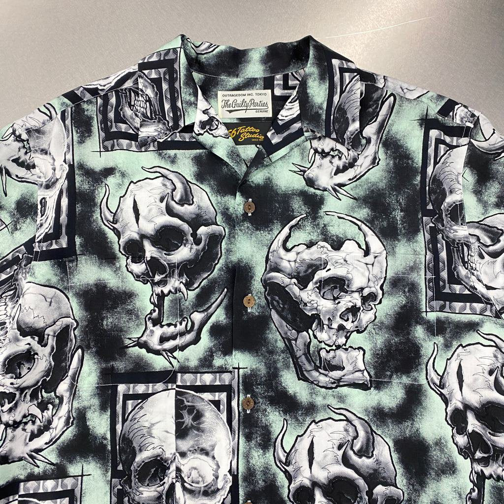 56 TATTOO STUDIO | HAWAIIAN SHIRT S/S #MINT [56TS-WM-HI05]
