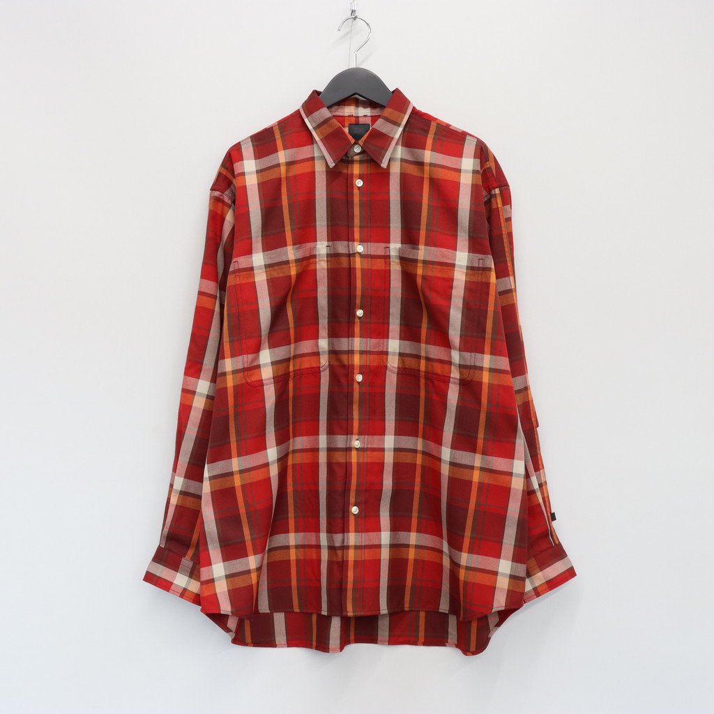 TECH WORK SHIRTS FLANNEL PLAIDS #D-RED [BE-88022]