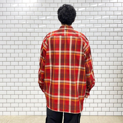 TECH WORK SHIRTS FLANNEL PLAIDS #D-RED [BE-88022]