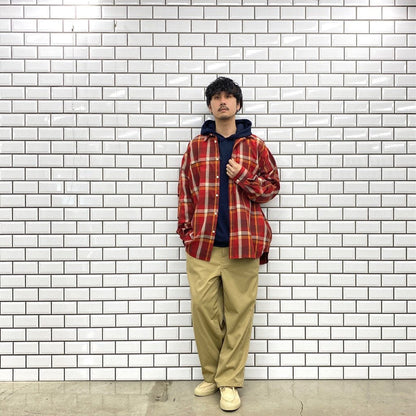 TECH WORK SHIRTS FLANNEL PLAIDS #D-RED [BE-88022]