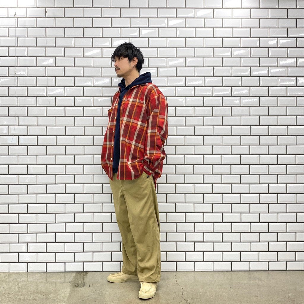 TECH WORK SHIRTS FLANNEL PLAIDS #D-RED [BE-88022]