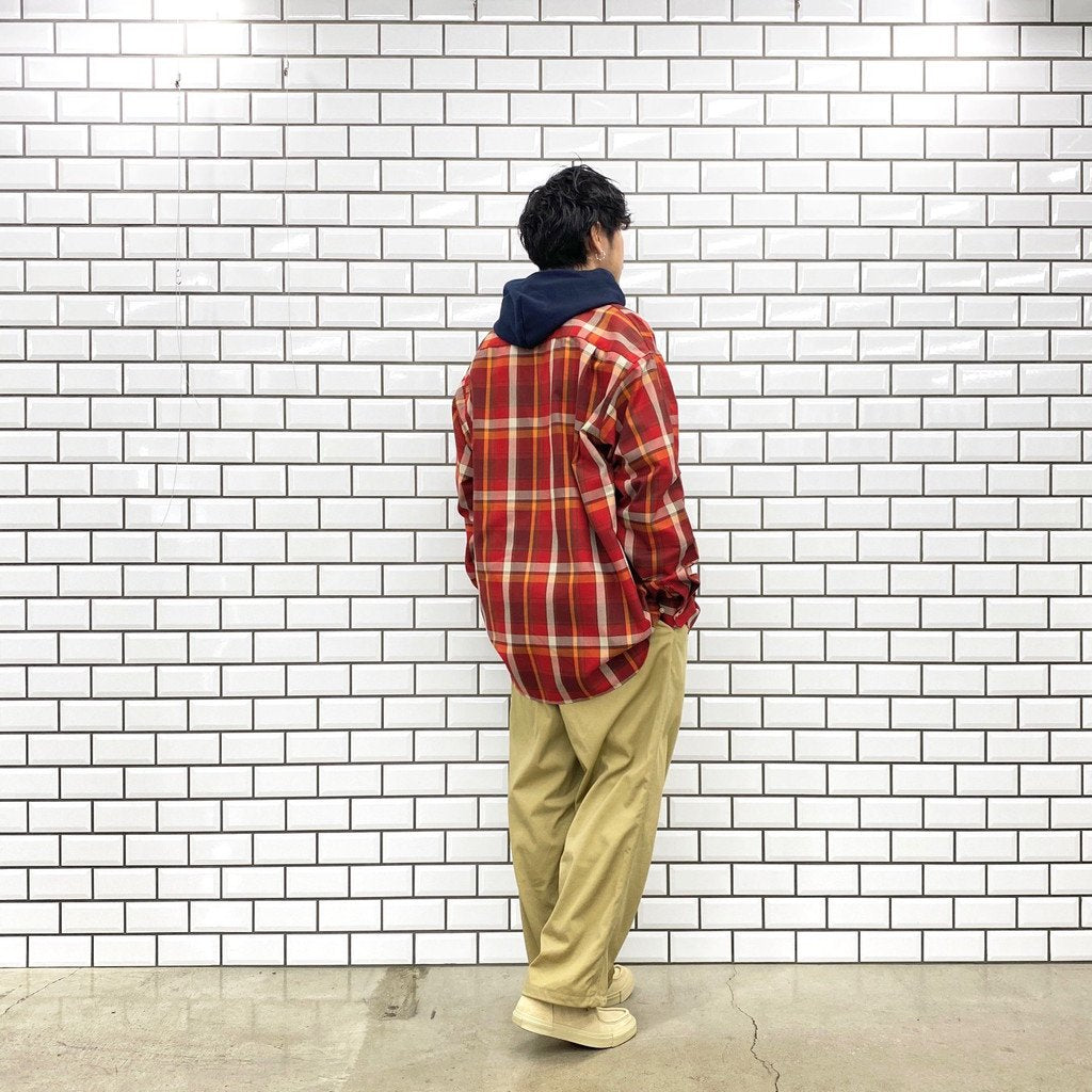 TECH WORK SHIRTS FLANNEL PLAIDS #D-RED [BE-88022]