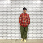 TECH WORK SHIRTS FLANNEL PLAIDS #D-RED [BE-88022]
