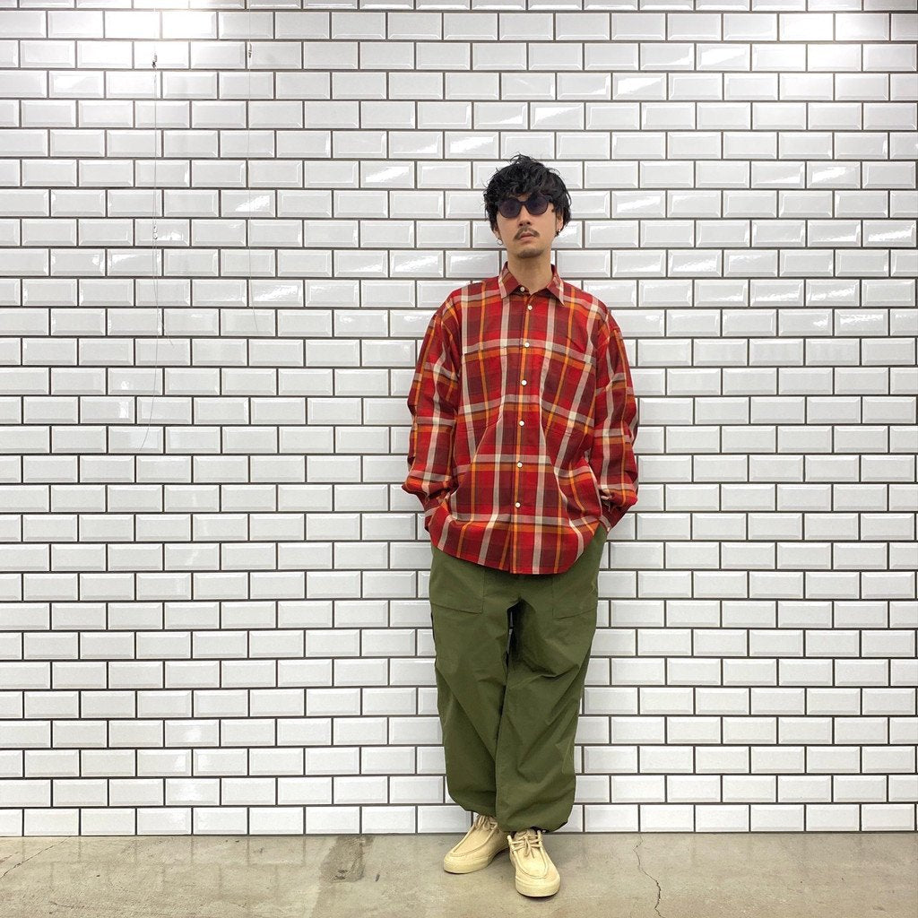 TECH WORK SHIRTS FLANNEL PLAIDS #D-RED [BE-88022]