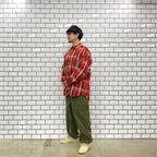 TECH WORK SHIRTS FLANNEL PLAIDS #D-RED [BE-88022]
