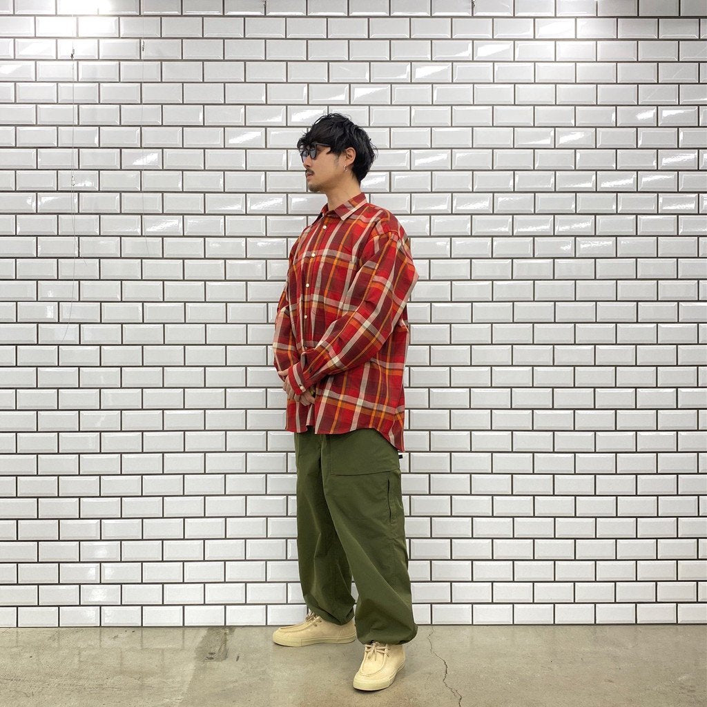 TECH WORK SHIRTS FLANNEL PLAIDS #D-RED [BE-88022]