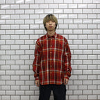 TECH WORK SHIRTS FLANNEL PLAIDS #D-RED [BE-88022]