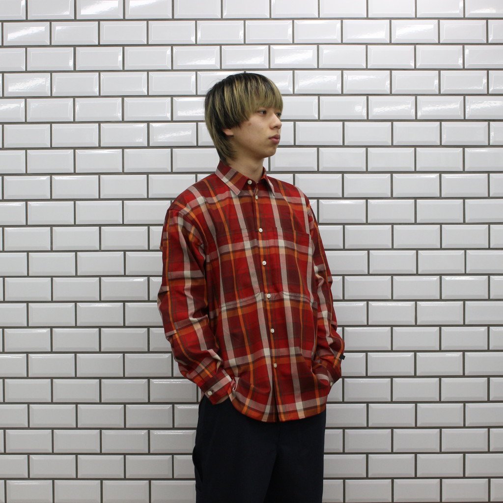 TECH WORK SHIRTS FLANNEL PLAIDS #D-RED [BE-88022]