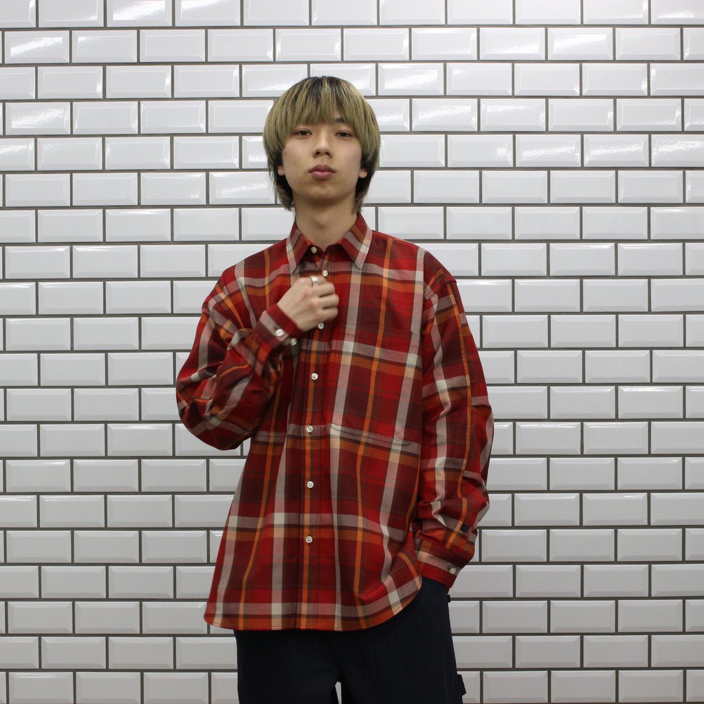 TECH WORK SHIRTS FLANNEL PLAIDS #D-RED [BE-88022]