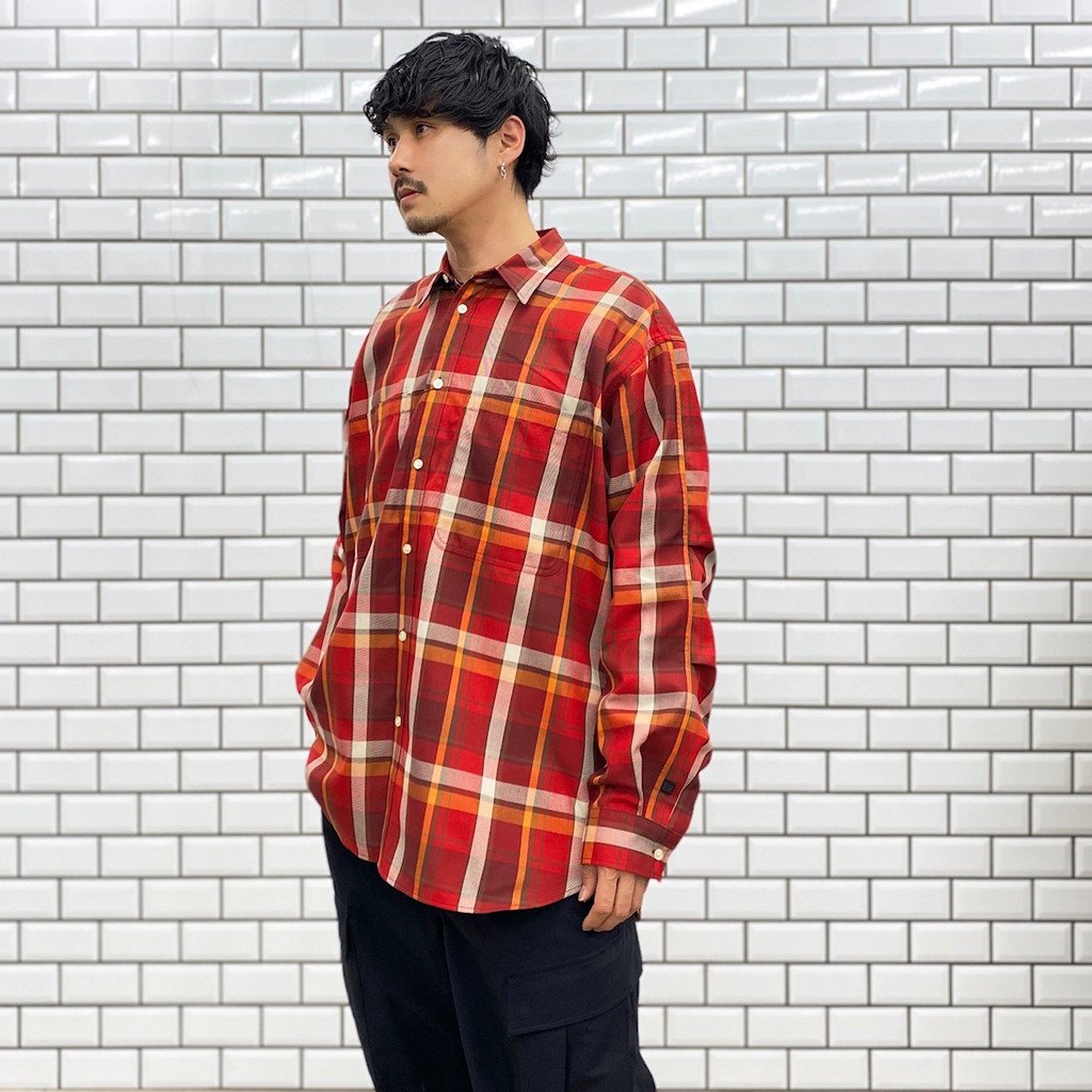 TECH WORK SHIRTS FLANNEL PLAIDS #D-RED [BE-88022]