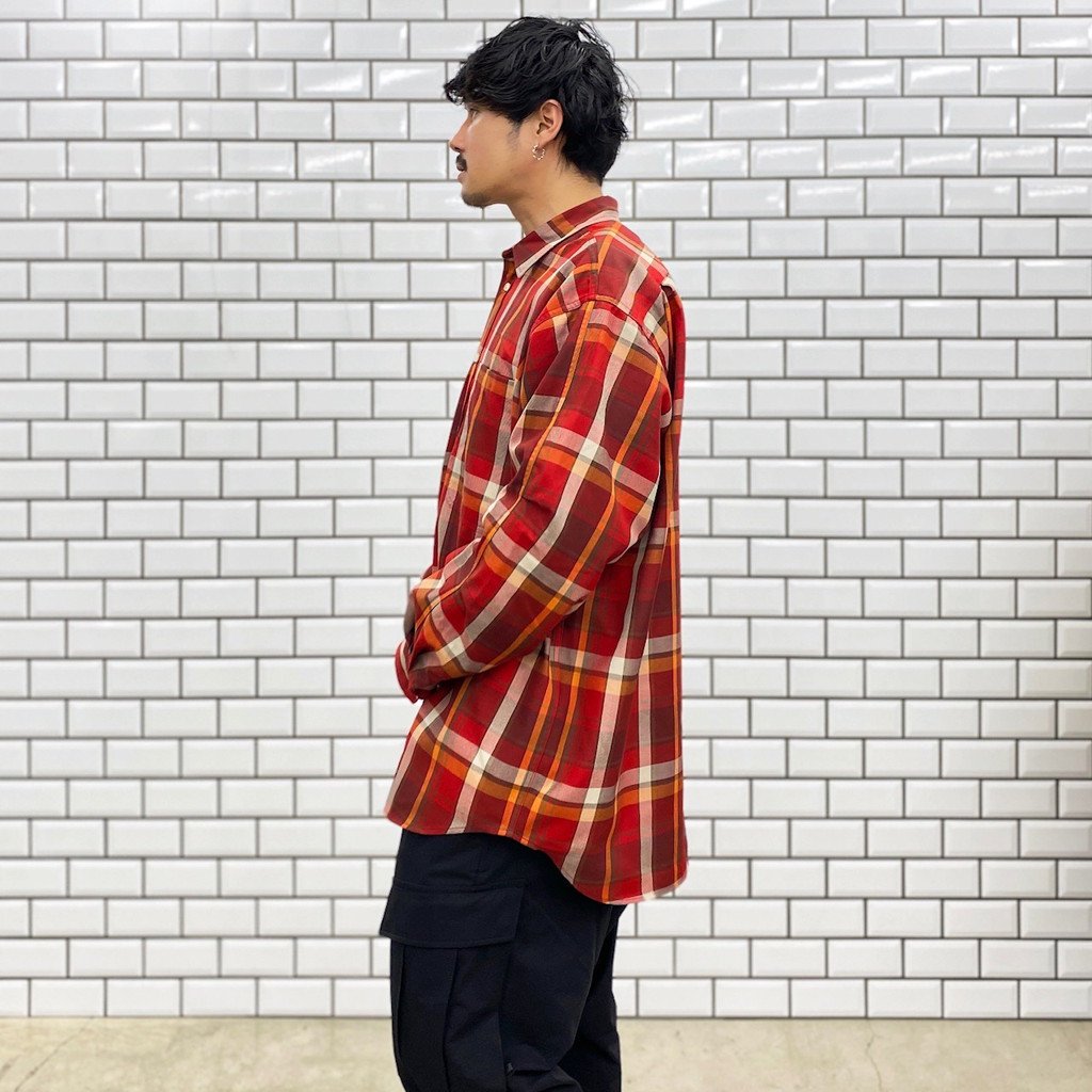 TECH WORK SHIRTS FLANNEL PLAIDS #D-RED [BE-88022]