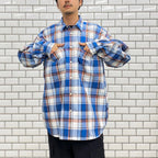 TECH WORK SHIRTS FLANNEL PLAIDS #BLUE [BE-88022]