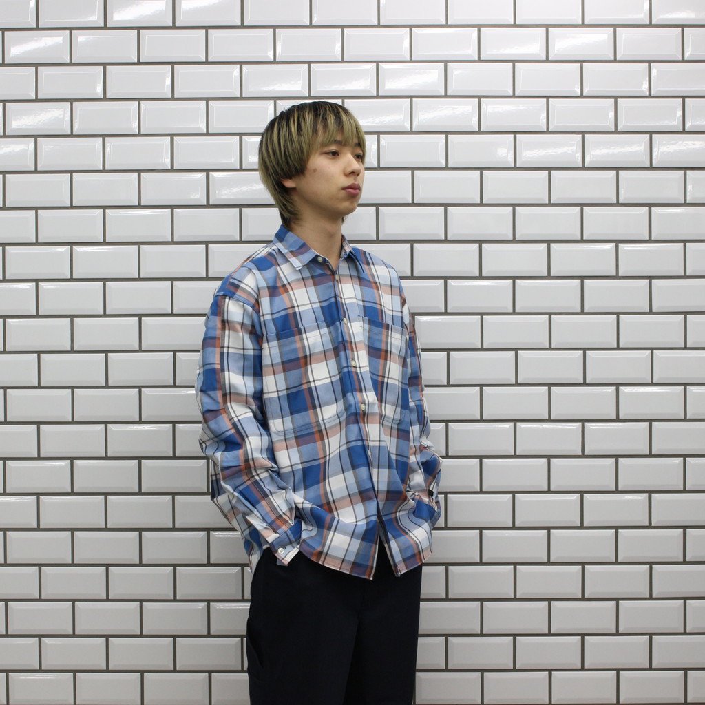 TECH WORK SHIRTS FLANNEL PLAIDS #BLUE [BE-88022]