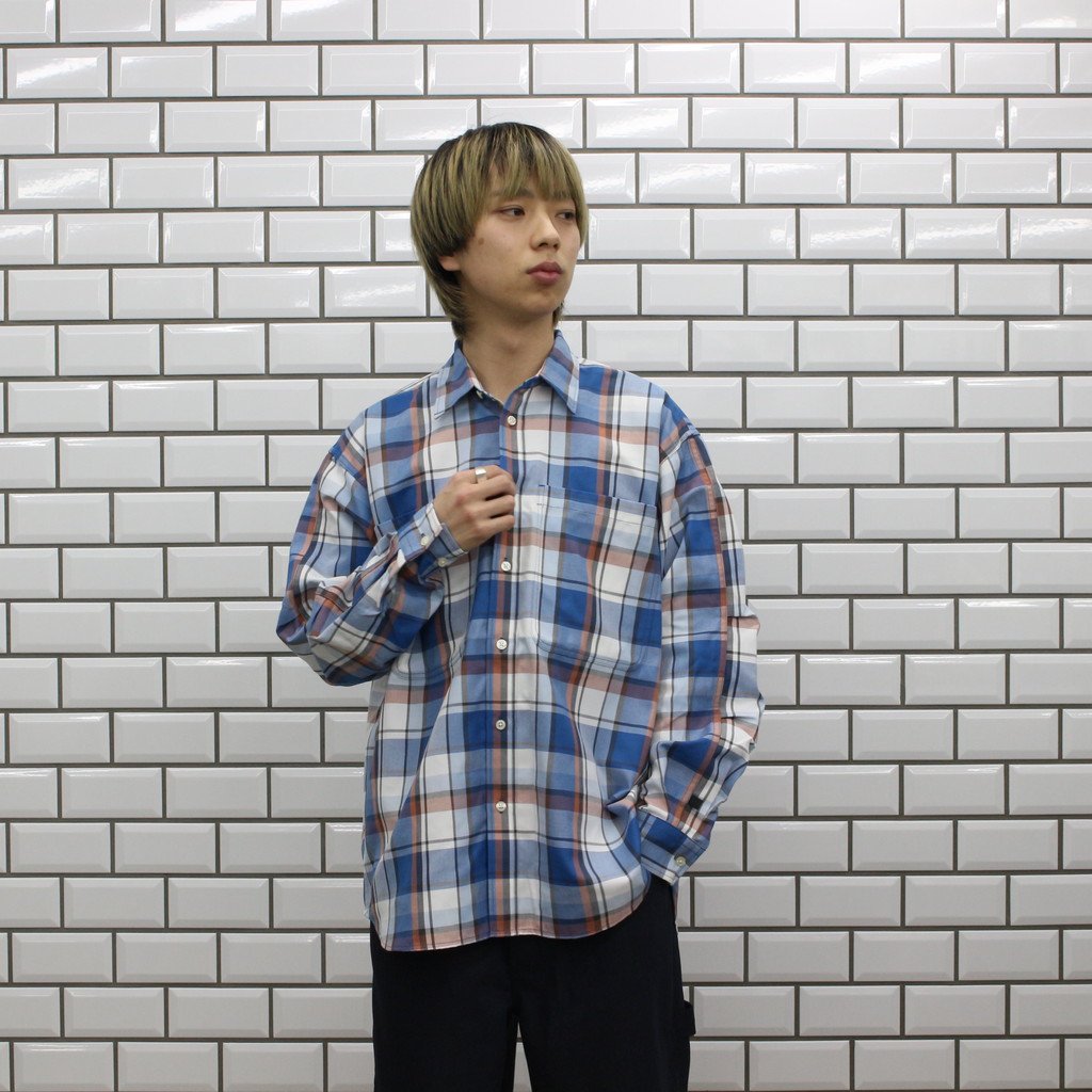 TECH WORK SHIRTS FLANNEL PLAIDS #BLUE [BE-88022]