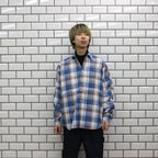 TECH WORK SHIRTS FLANNEL PLAIDS #BLUE [BE-88022]