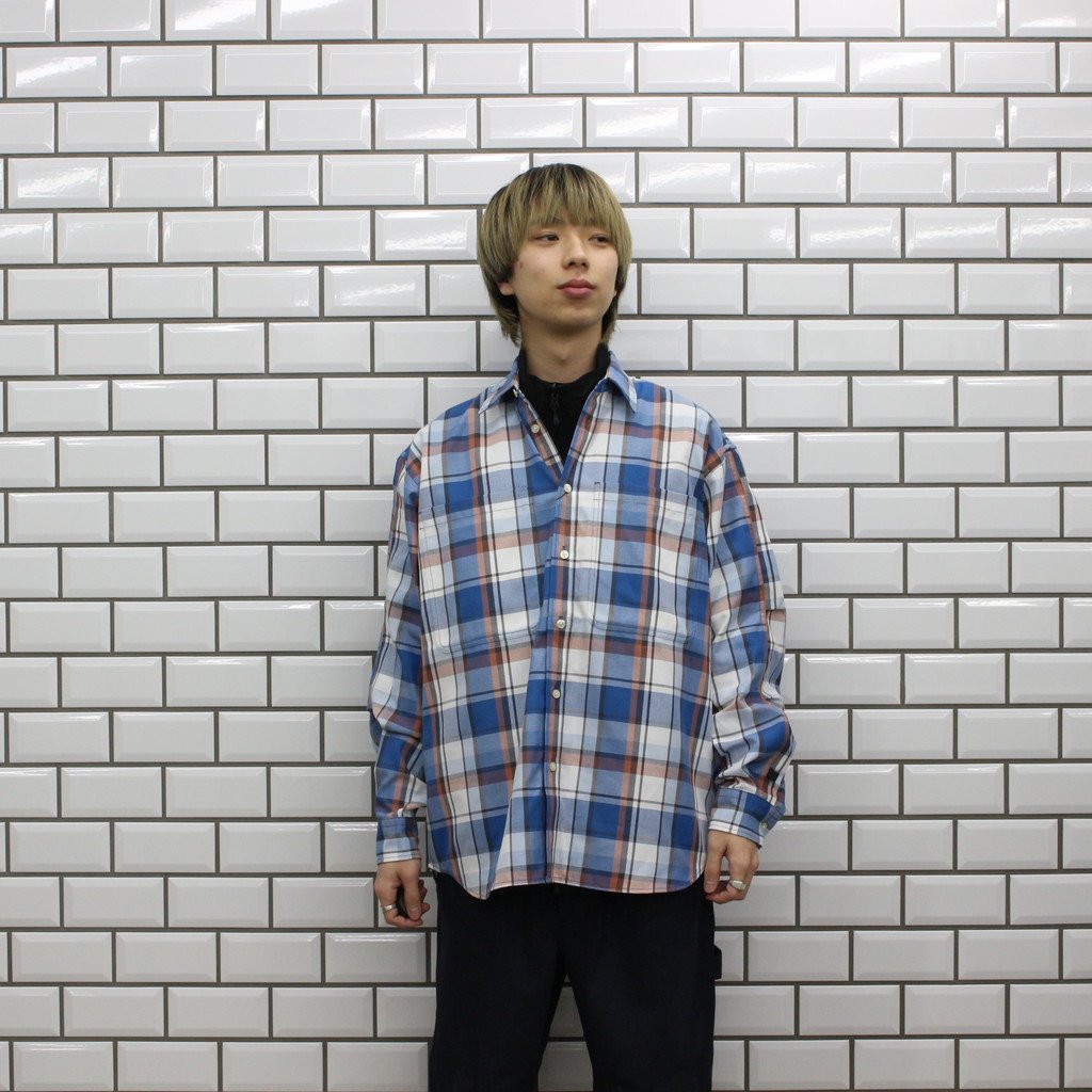 TECH WORK SHIRTS FLANNEL PLAIDS #BLUE [BE-88022]