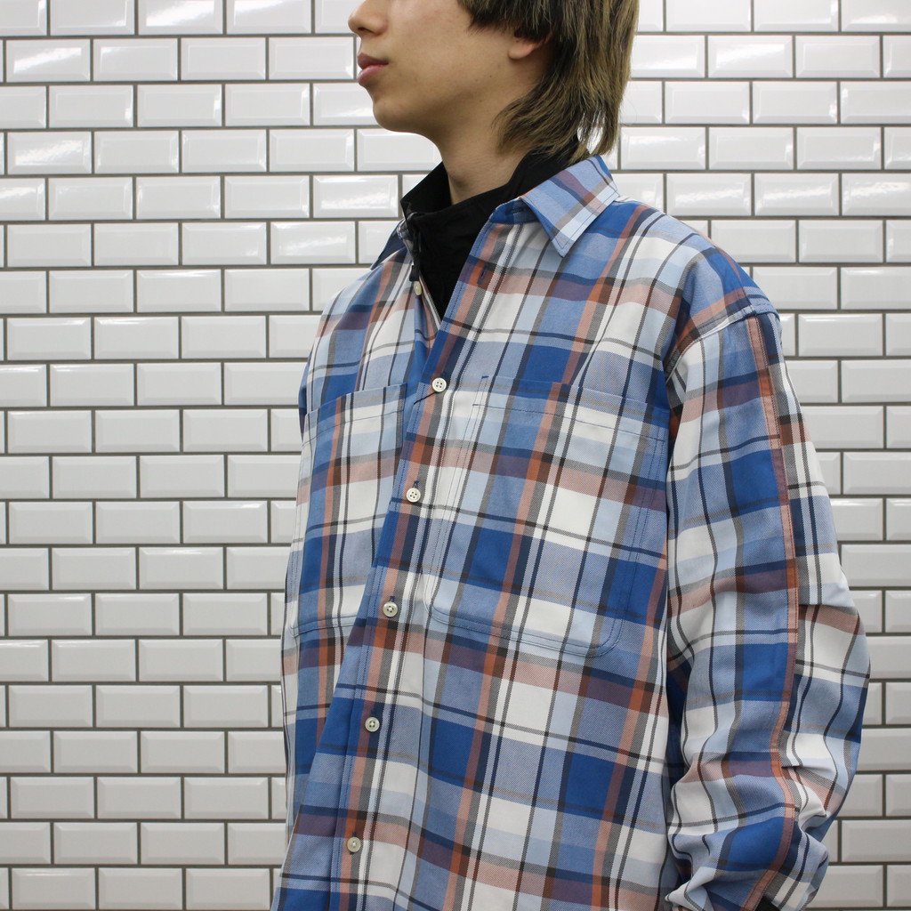 TECH WORK SHIRTS FLANNEL PLAIDS #BLUE [BE-88022]