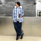 TECH WORK SHIRTS FLANNEL PLAIDS #BLUE [BE-88022]
