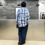 TECH WORK SHIRTS FLANNEL PLAIDS #BLUE [BE-88022]