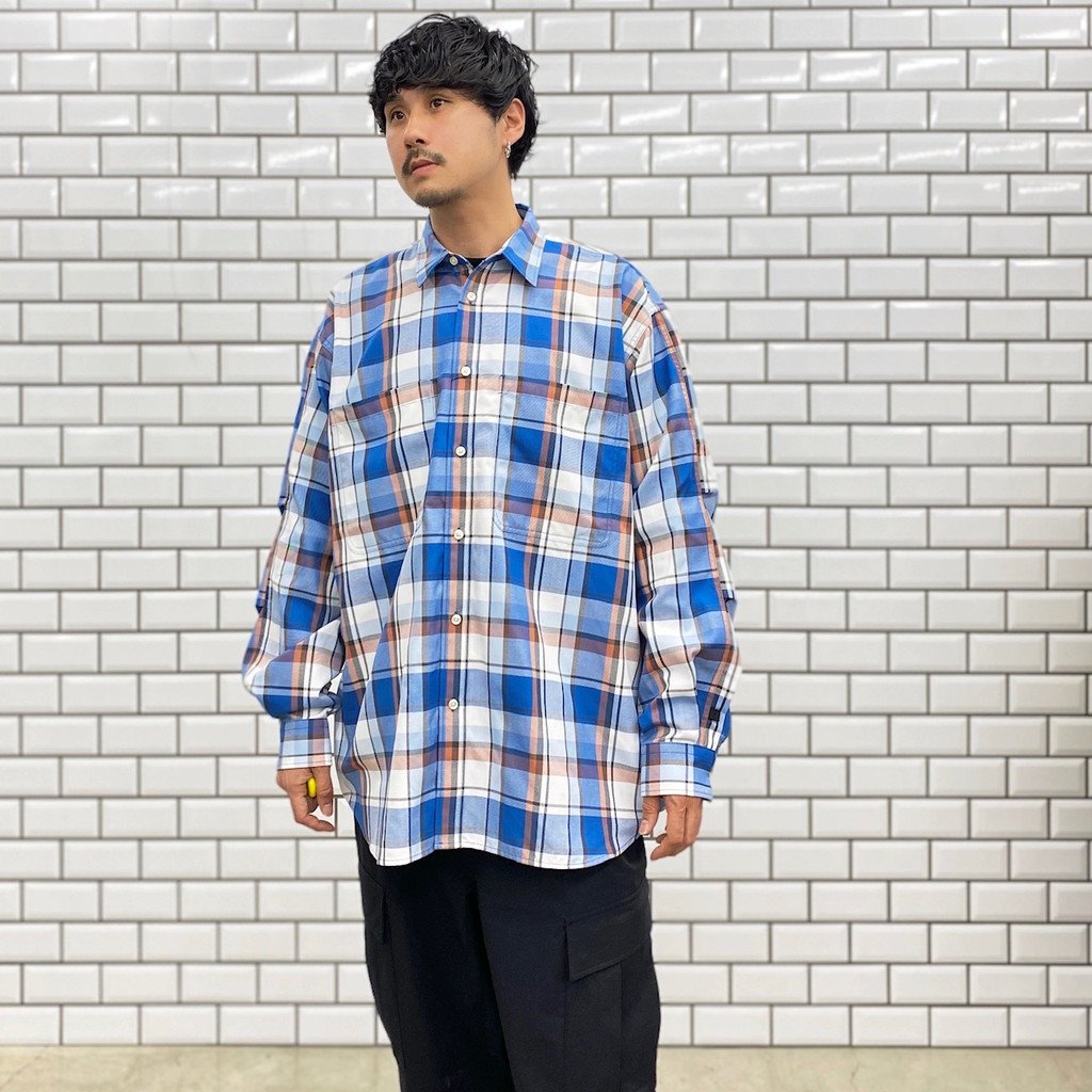 TECH WORK SHIRTS FLANNEL PLAIDS #BLUE [BE-88022]