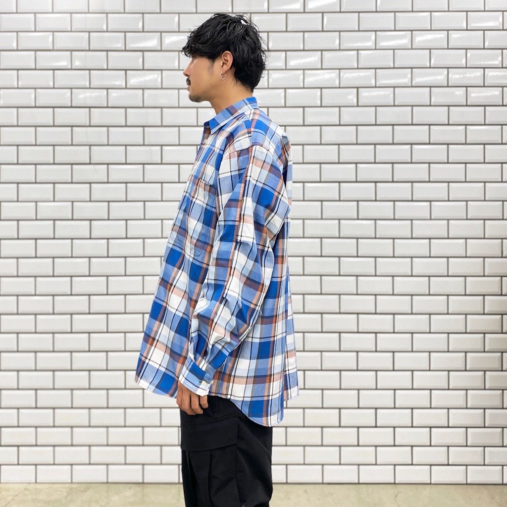 TECH WORK SHIRTS FLANNEL PLAIDS #BLUE [BE-88022]