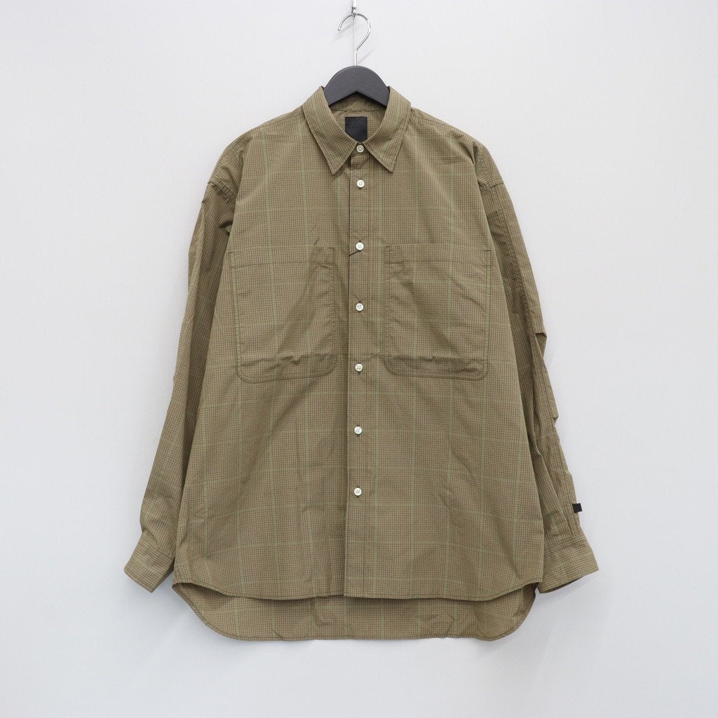 TECH WORK SHIRTS L/S GUN CLUB PLAIDS #BEIGE [BE-86022]