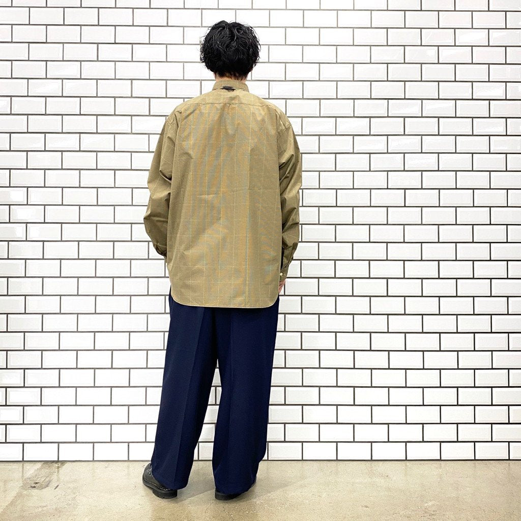 科技工作襯衫 L/S GUN CLUB 格子 #BEIGE [BE-86022]