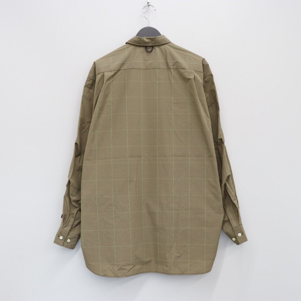 TECH WORK SHIRTS L/S GUN CLUB PLAIDS #BEIGE [BE-86022]