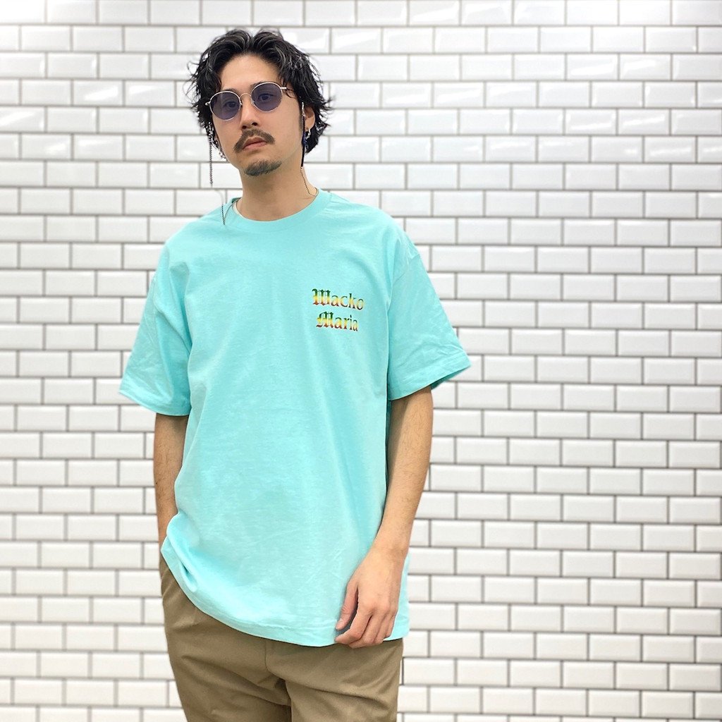 WACKO MARIA | ワコマリア CREW NECK T-SHIRT #BLUE [22SS-WMT-TEE01