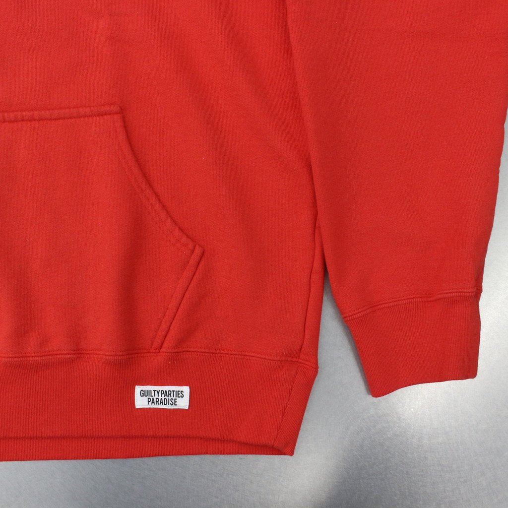 WASHED HEAVY WEIGHT PULLOVER HOODED SWEAT SHIRT (TYPE 1) #RED [22SS-WMC-SS01]