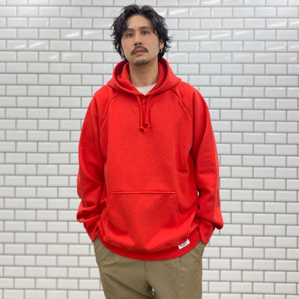 WASHED HEAVY WEIGHT PULLOVER HOODED SWEAT SHIRT (TYPE 1) #RED [22SS-WMC-SS01]