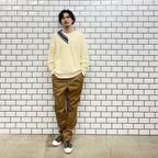 不對稱 V 針織 #白色 [SC2210-KN01]