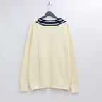 不對稱 V 針織 #白色 [SC2210-KN01]