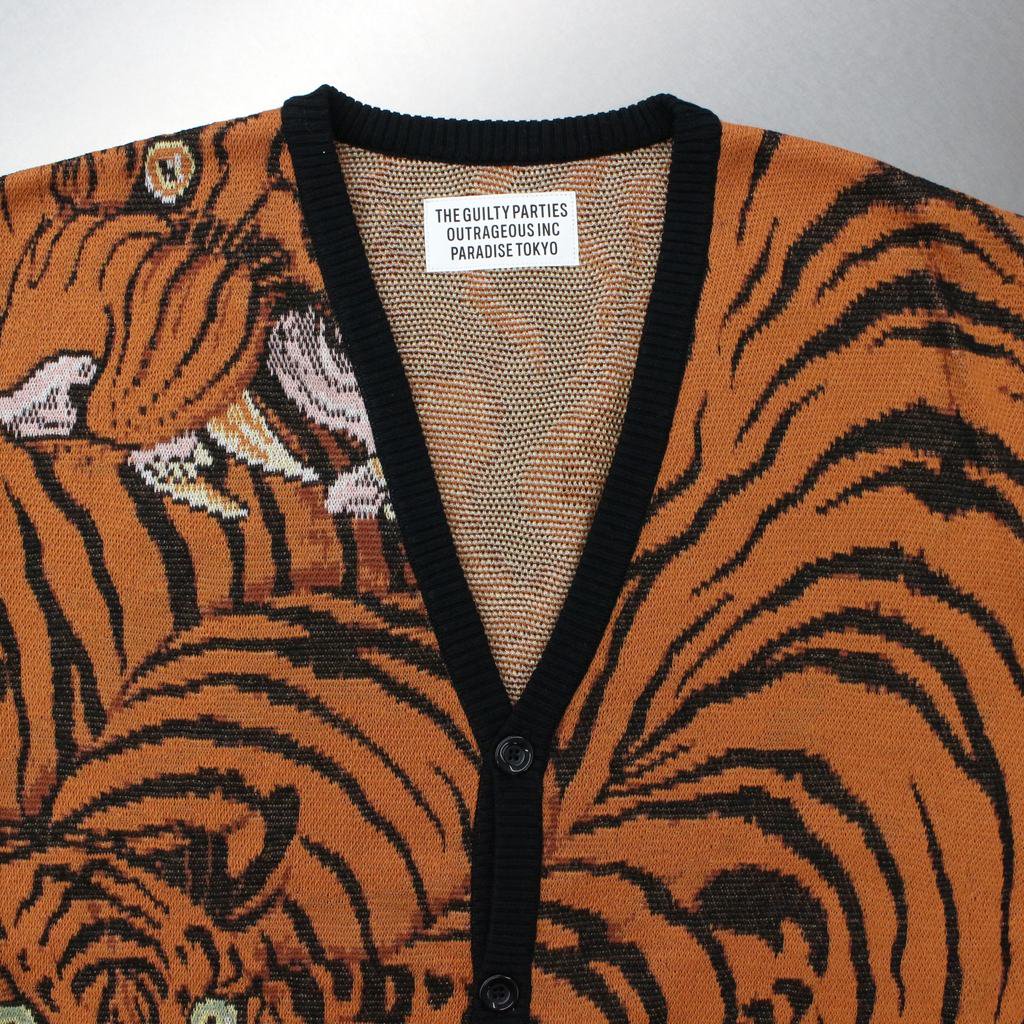 TIM LEHI | JACQUARD CARDIGAN (TYPE 2) #ORANGE [TIMLEHI-WM-KN20]