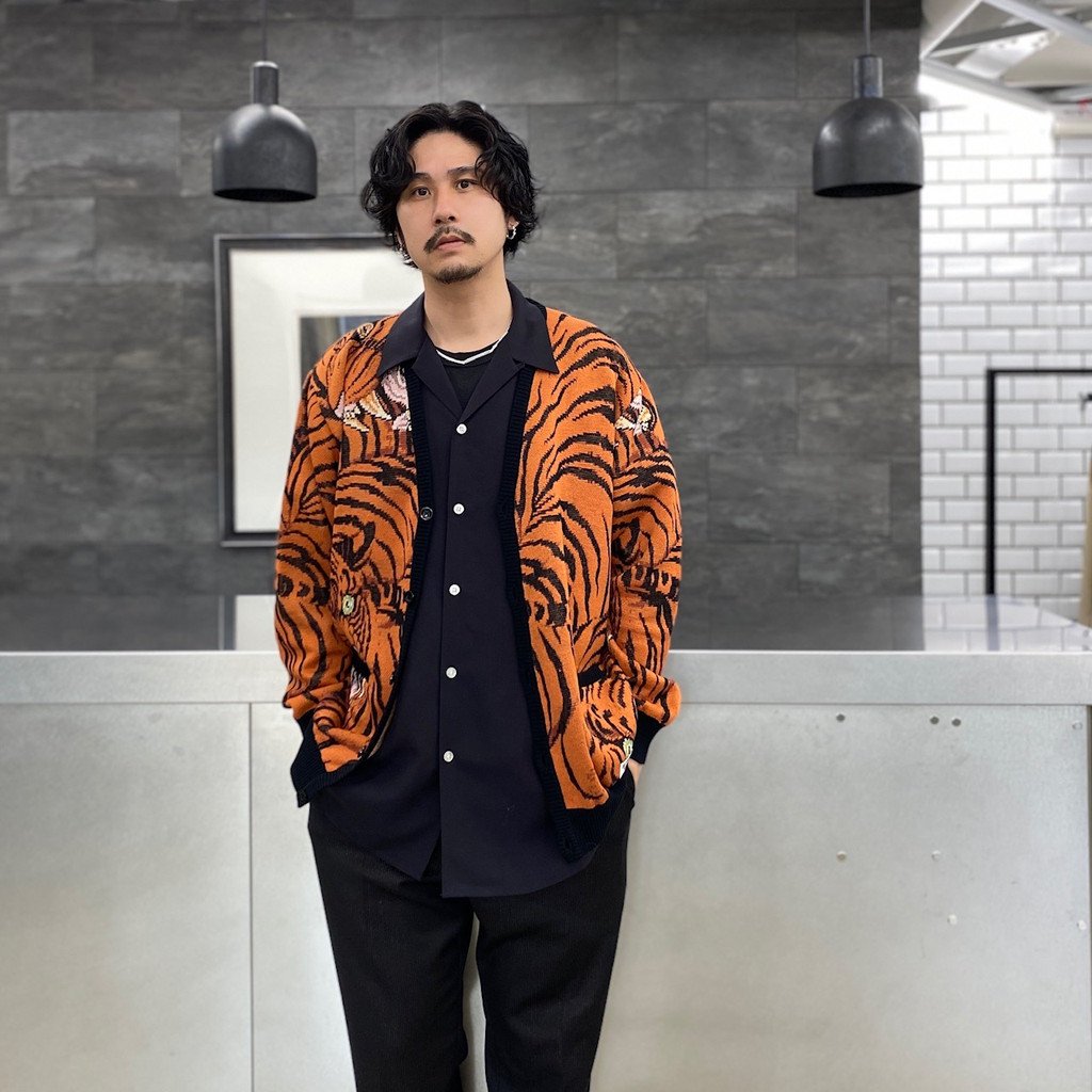 TIM LEHI | JACQUARD CARDIGAN (TYPE 2) #ORANGE [TIMLEHI-WM-KN20]