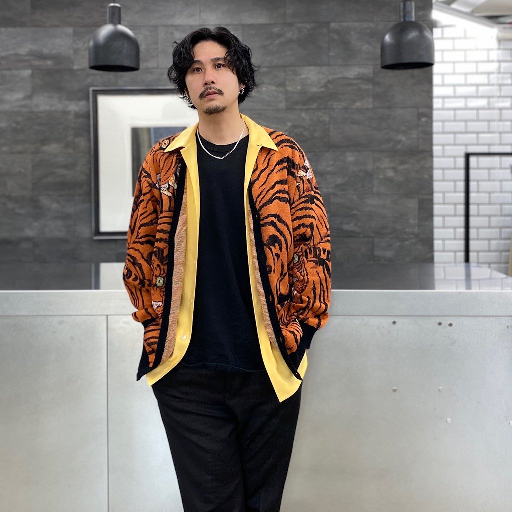 TIM LEHI | JACQUARD CARDIGAN (TYPE 2) #ORANGE [TIMLEHI-WM-KN20]