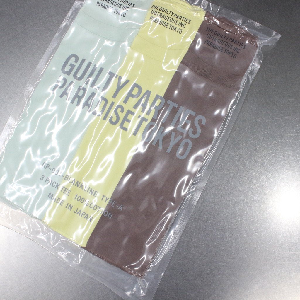 3 PACK CREW NECK COLOR T-SHIRT (TYPE 1) #MINT/YELLOW/BROWN [22SS-WMT-PT01]