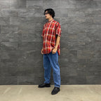 TECH FLANNEL BD S/S #D-RED [BE-82022]
